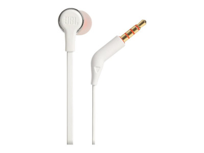 Harman : JBL PA T210 IN-EAR HEADPHONE W/ 1-BUTTON MIC/REMOTE WH /SIL