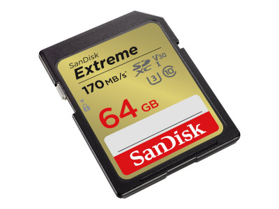 Western Digital : EXTREME 64B SDXC memory card 170MB/S 80MB/S UHS-I CLASS 10 U3