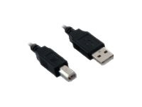 V7 : USB2.0 A TO B cable 5M BLACK M/M 100PCT COPPER CONDUCTOR .