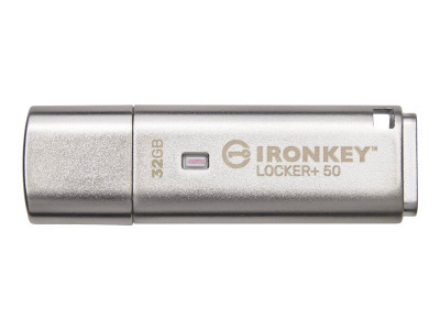 Kingston : 32GB USB 3.2 IRONKEY LOCKER+ 50 AES USB W/256BIT ENCRYPTION
