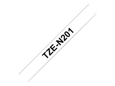 Brother : TZE-N201 tape WHITE PRINT BLACK 3.5MM