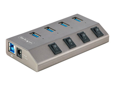 Startech : 4-PORT SELF-POWERED USB-C HUB avec INDIVIDUAL ON/OFF SWITCHES