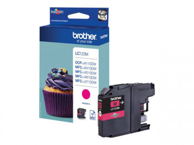 Brother LC123M - Cartouche d'encre MAGENTA 600 pages