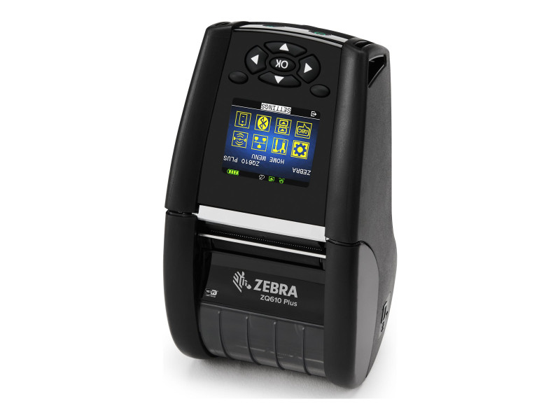 Zebra : DT printer ZQ610 PLUS 2IN/48MM EN/LAT FONTS DUAL 802.11AC / BT