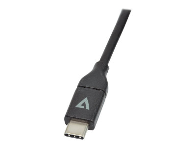 V7 : BLACK USB-C TO VGA VIDEO cable USB-C MALE TO VGA MALE 2M 6.6FT