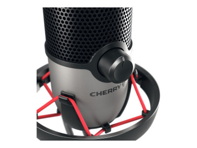 Cherry : CHERRY UM 6.0 ADVANCED USB MIC pour STREAMING/OFFICE SILVER/BLAC