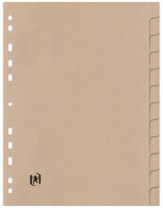 Oxford Intercalaires carton TOUAREG, uni, A4, 10 touches