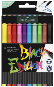 FABER-CASTELL Feutre Black Edition, étui de 10