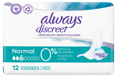 always discreet Serviette pour fuites urinaires Normal O%