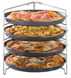 APS Support pour 4 plaques à pizza, (L)260x(P)250x(H)260 mm
