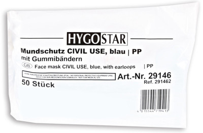 HYGOSTAR Masque en PP CIVIL USE, 3 couches, bleu