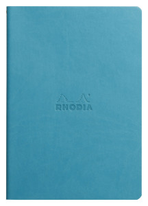 RHODIA Carnet piqûre textile RHODIARAMA, A5, ligné, anis