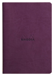 RHODIA Carnet piqûre textile RHODIARAMA, A5, ligné, saphir