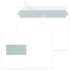 MAILmedia Briefumschläge C5 haftklebend, mit Fenster, weiß