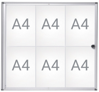MAUL Vitrine d'affichage MAULextraslim, 3 x A4, aluminium