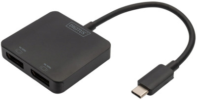 DIGITUS Hub vidéo MST, 2 ports, USB-C - 2x DisplayPort