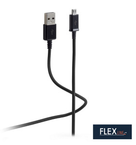 FLEXLINE Câble de raccordement USB, USB-A - USB-B, noir