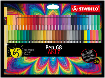 STABILO Feutre de coloriage Pen 68 ARTY, étui carton de 65
