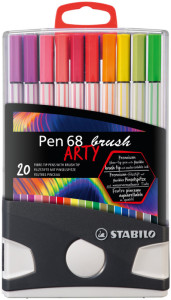 STABILO Feutre pinceau Pen 68 brush ARTY, ColorParade de 20