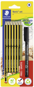 STAEDTLER Kit crayon Noris + gomme + taille-crayon GRATUIT