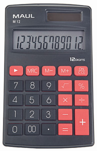 MAUL Calculatrice de poche M 12, 12 chiffres, noir