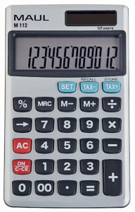 MAUL Calculatrice de poche M 112, 12 chiffres, argent