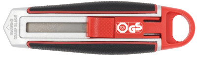 WEDO Cutter de sécurité lame longue de 18 mm, rouge/noir