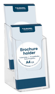 EUROPEL Porte-brochures, format DL portrait, transparent