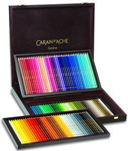 CARAN D'ACHE Crayons de couleur PABLO, coffret bois de 120
