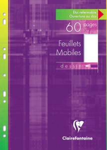 Clairefontaine Feuillets mobiles, A4, quadrillé 5x5 + marge