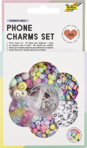 folia Kit de perles Phone Charms RAINBOW SMILE, 349 pièces