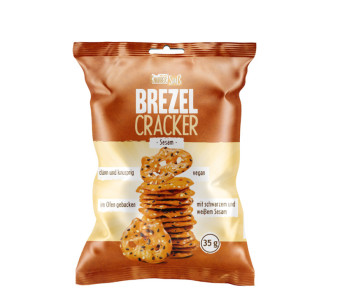 HELLMA Cracker bretzel, sésame, en sachet individuel de 35 g