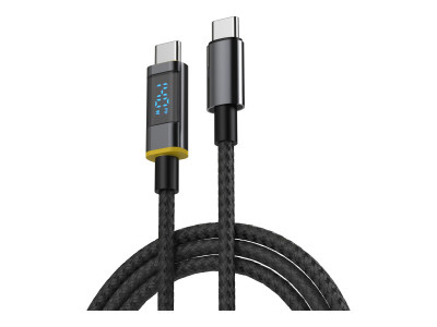 DLH : 140W USB-C (M) TO USB-C (M) cable - LENGTH 1M - CHARGING et