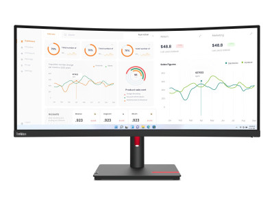 Lenovo : THINKVISION T34W-30 34IN WLED 3440X1440 16:9 4MS 3000:1 HDMI