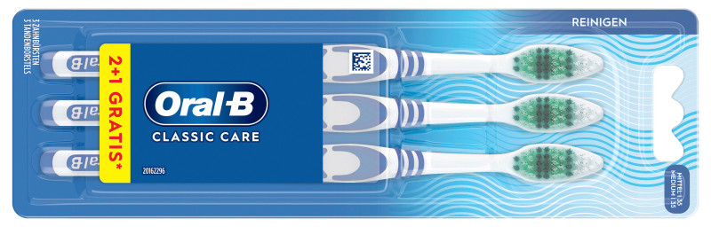 Oral-B Brosse à dents CLASSIC CARE 35, medium, pack 2+1