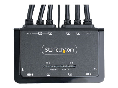 Startech : 2-PORT COMPACT 4K KVM SWITCH - DUAL-MONITOR cable KVM SWITCH