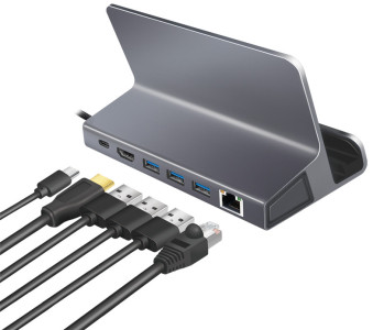 LogiLink Station d'accueil USB 3.2 Gen1 avec support 6 ports