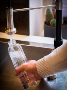 APS Trinkflasche, aus Glas, 1,00 Liter, transparent