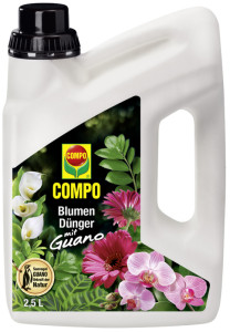 COMPO Blumendünger mit Guano, 1,3 Liter Dosierflasche