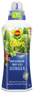 COMPO Buchsbaum- und Ilexdünger, 1 Liter Dosierflasche