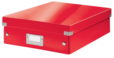 LEITZ Boîte de rangement Click & Store WOW, grand, rouge