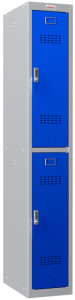 phoenix Spind PL1230, 2 Türen, Elektronikschloss, grau/blau