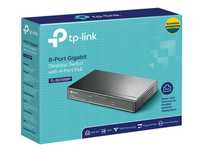 TP-Link : 8-PORT GIGABIT DSKTP POE SWTCH 8X 10/100/1000MBPS RJ45 PORTS