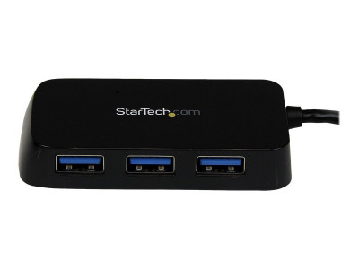 Startech : Noir 4PORT EXTERNAL USB 3 MINI HUB avec BUILT-IN cable