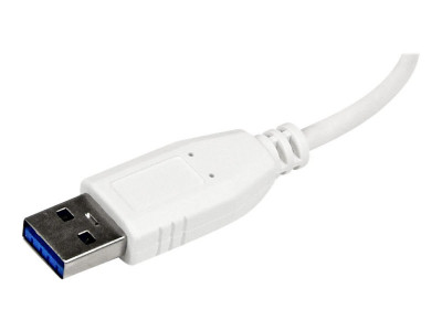 Startech : WHITE 4PORT EXTERNAL USB 3 MINI HUB avec BUILT-IN cable