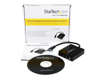 Startech : USB 3 2 PORT GIGABIT ETHERNET LAN ADAPTER - 10/100/1000
