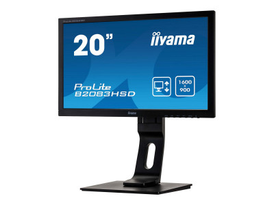 Iiyama : 20IN LED 1600X900 5MS SPK B2083HSD-B1 5M:1 VGA DVI RAH