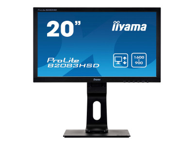 Iiyama : 20IN LED 1600X900 5MS SPK B2083HSD-B1 5M:1 VGA DVI RAH
