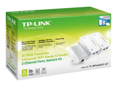 TP-Link : AV500 2-PORT POWERL. WIFI EXT. 2 TL-WPA4220 U. 1 TL-PA4010