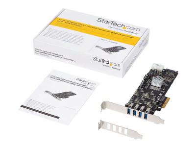Startech : CARTE CONTROLEUR QUADRUPLE BUS PCIE VERS 4 PORTS USB 3.0 - UASP